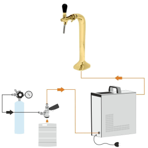 Bierzapfanlage SET 35 L/h Schanksäule 1-ltg Classic...
