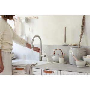 Quooker Flex Voll Edelstahl Wasserhahn PRO3 kochendes Wasser Sprudelwasser CUBE