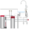 Quooker Flex Voll Edelstahl Wasserhahn PRO3 kochendes Wasser Sprudelwasser CUBE
