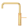 Quooker Fusion Square gold Wasserhahn & Reservoire PRO3 & Sprudelwasser CUBE