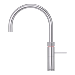 Quooker Fusion Round Voll Edelstahl Wasserhahn & PRO3 & Sprudelwasser CUBE