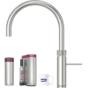Quooker Fusion Round Voll Edelstahl Wasserhahn & PRO3 & Sprudelwasser CUBE