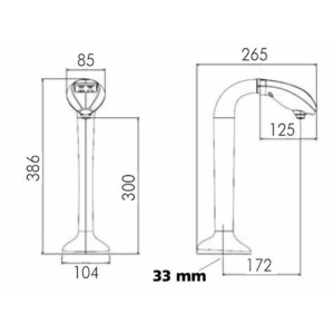 BieTal® Schwanenhals Cobra Schanksäule...