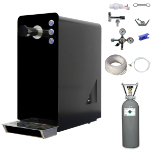 Tafelwasseranlage Sprudelwasser Wasser Zapfanlage BieTal® BT-15 SET schwarz