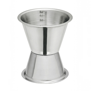 Jigger Messbecher 30/50 ml aus Edelstahl mit cl-Skala...