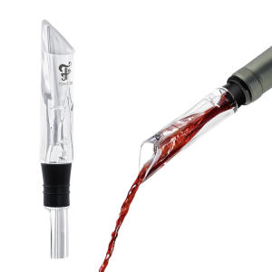 Weinausgießer mit Belüfter Crystal Areator extra lang, tropffreies Servieren