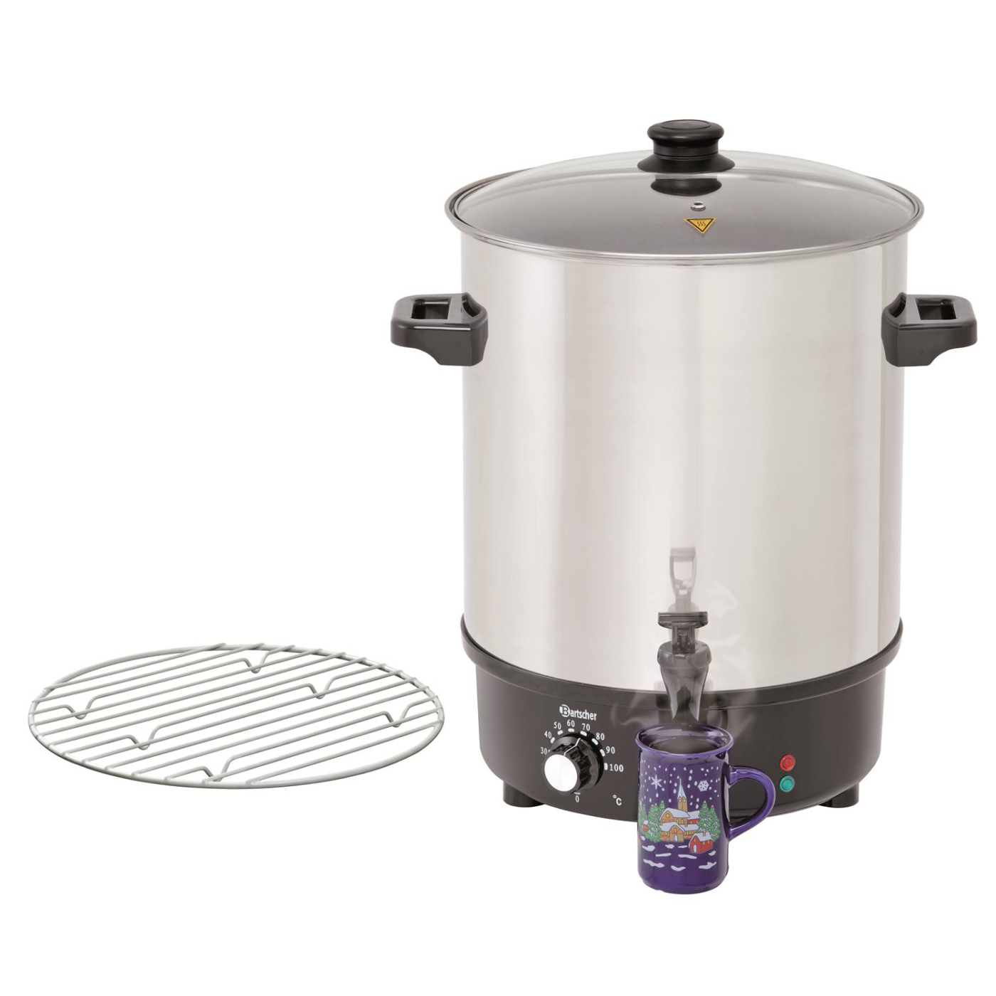 Bartscher Glühweintopf 30 Liter Edelstahl Einkochtopf Glühweinkocher