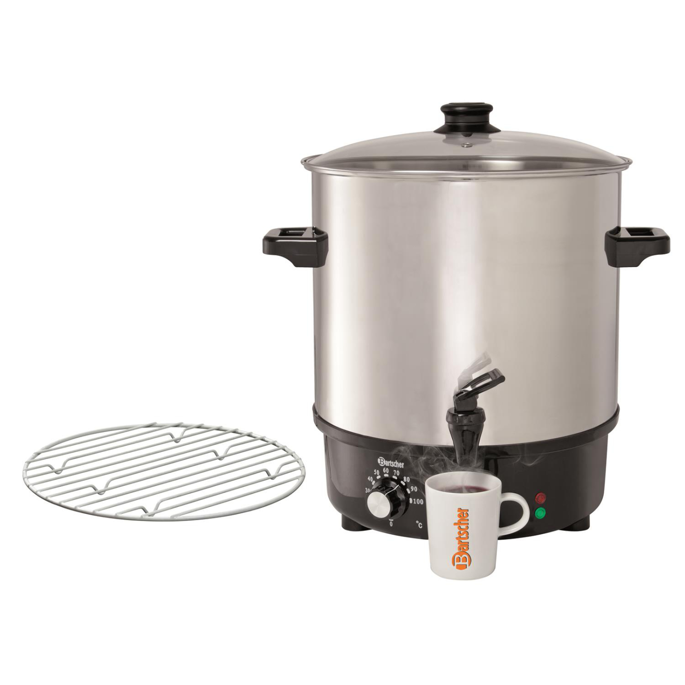 Bartscher Glühweintopf 25 Liter Edelstahl Einkochtopf Glühweinkocher
