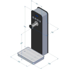 BieTal® BT-601 Tower Wasserspender Schanksäule Tafelwasser Sprudelwasser schwarz