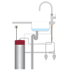 Quooker Fusion Round Voll Edelstahl & PRO3 kochendes Wasser Reservoire