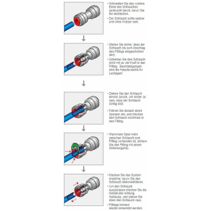 T-Verbinder 2-fach Doppel Steckverbinder für Schläuche & Rohre 1/4 Zoll