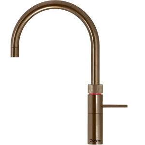 Quooker Fusion Round Messing Patina C-Auslauf Wasserhahn