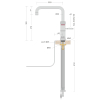 Quooker Classic Fusion Square Messing Patina U-Auslauf Wasserhahn