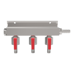 Micro Matic CO2 Gasverteiler Wandverteiler 3-leitig Links...