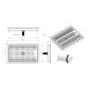 BieTal® Abtropfblech Tropfkasten Tropfschale Einbau 30x18cm mit Ablauf mittig