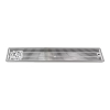 BieTal® Abtropfblech Tropfkasten Schale Einbau 100x22cm Gläserdusche seitl. Ablauf mittig