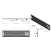 BieTal® Abtropfblech Tropfkasten Schale Einbau 100x22cm Gläserdusche seitl. Ablauf mittig