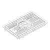 BieTal® Abtropfblech Tropfkasten Schale Einbau 30x18cm Gläserdusche & Ablauf mittig