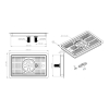 BieTal® Abtropfblech Tropfkasten Schale Einbau 30x18cm Gläserdusche & Ablauf mittig