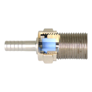 Biertülle Bier CO2 Tülle gebogen TDS® Schlauchtülle Edelstahl V2A CNS