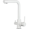 BieTal® BT-301 3-Wege Wasserhahn Küchenarmatur Mischbatterie L-Auslauf weiß