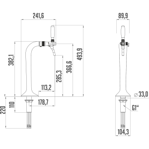 BieTal® Bier Wasser Schanksäule Classic Cobra...