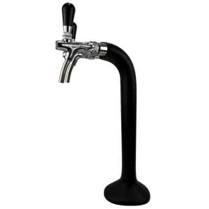 BieTal® Classic Cobra Schanksäule Zapfsäule 2-leitig 7mm schwarz & 2x Schankhahn
