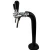 BieTal® Classic Cobra Schanksäule Zapfsäule 2-leitig 7mm schwarz & 2x Schankhahn