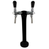 BieTal® Classic Cobra Schanksäule Zapfsäule 2-leitig 7mm schwarz & 2x Schankhahn