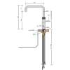 Quooker Fusion Square Messing Patina Wasserhahn & PRO3 & CUBE & CUBE Filter
