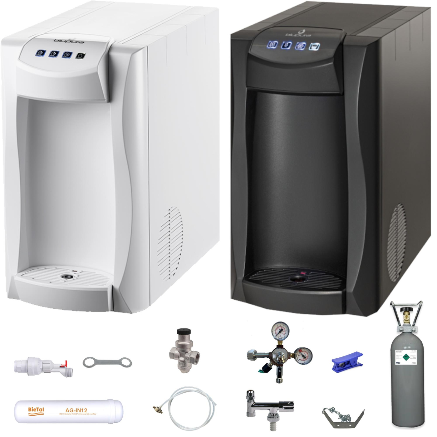 Tafelwasser Sprudelwasseranlage Blupura Piccola 15 Fizz Komplett SET