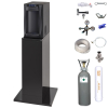 Tafelwasser Sprudelwasser Wasser Zapfanlage Blupura Piccola 15 Fizz schwarz SET & Unterschrank