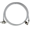 BieTal® Kohlensäure CO2 Schlauch Leitung 150cm 4mm 1x 90 Grad 3/4 Zoll Flügelmuttern