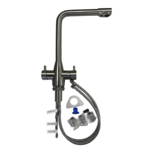 BieTal® BT-503 5-Wege Wasserhahn Küchenarmatur Mischbatterie L-Auslauf Edelstahl