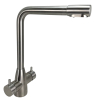 BieTal® BT-503 5-Wege Wasserhahn Küchenarmatur Mischbatterie L-Auslauf Edelstahl