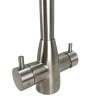 BieTal® BT-503 5-Wege Wasserhahn Küchenarmatur Mischbatterie L-Auslauf Edelstahl