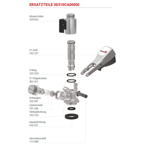 KEG Zapfkopf Micro Matic Bieranschluss oben für Kelleranstich Typ D Köpi Draft
