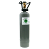 CO2 Kohlensäure Flasche mit Füllung 2 kg - grau mit Drehventil & TÜV-Zulassung